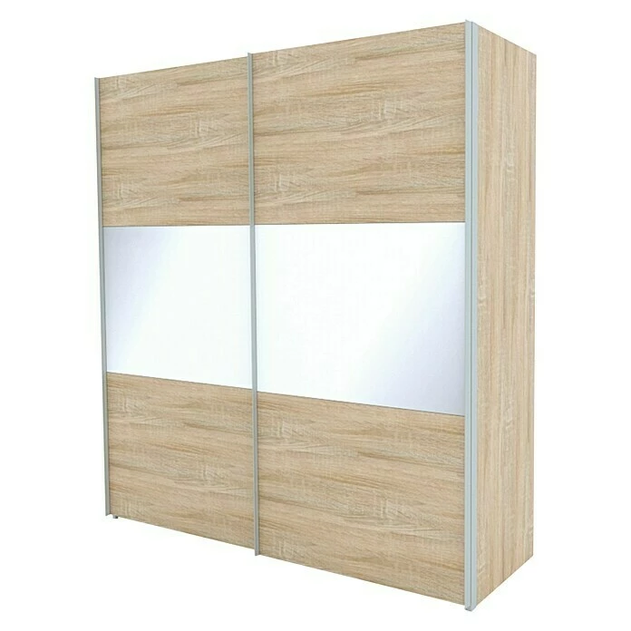 BAUHAUS Express Möbel Schwebetürenschrank Stars B X T X H: 200 X 68 X 216 Cm, Farbe Griff: Aluminiumfarben, Farbe Front: Eiche Sonoma/Weißglas, Farbe Korpus: Eiche Sonoma 3 BAUHAUS Express Möbel Schwebetürenschrank Stars B X T X H: 200 X 68 X 216 Cm, Farbe Griff: Aluminiumfarben, Farbe Front: Eiche Sonoma/Weißglas, Farbe Korpus: Eiche Sonoma