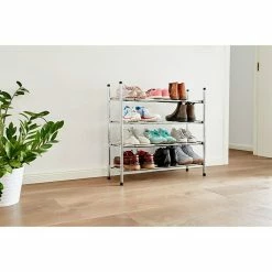 BAUHAUS Schuhregal L X B X H: 23 X 64 X 37 Cm, Passend Für: Bis Zu 12 Paar Schuhe, Max. Ausziehbar Bis: 118 Cm -Schränke Möbel Mall 12 104