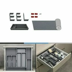 BAUHAUS Essensa Schubladeneinsatz-Set Connect Kunststoff, Dunkelgrau