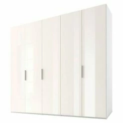 BAUHAUS Express Möbel Drehtürschrank Swift B X T X H: 250 X 58 X 216 Cm, Mit Glasfronten, Mit Zubehör, Farbe Front: Weiß, Farbe Korpus: Weiß