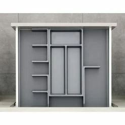BAUHAUS Essensa Schubladeneinsatz-Set Connect Kunststoff, Dunkelgrau -Schränke Möbel Mall 12 109