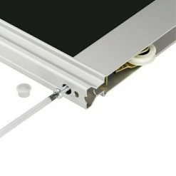 BAUHAUS Room Plaza Easy Schiebetür-Bau-Set Hochglanz Schwarz/Hochglanz Weiß, Profilfarbe: Silber -Schränke Möbel Mall 12 116