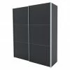 BAUHAUS Express Möbel Schwebetürenschrank Stars B X T X H: 200 X 68 X 236 Cm, Farbe Griff: Aluminiumfarben, Farbe Front: Graphit, Farbe Korpus: Graphit -Schränke Möbel Mall 12 1197