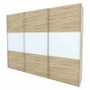 BAUHAUS Express Möbel Schwebetürenschrank Stars B X T X H: 300 X 68 X 236 Cm, Farbe Front: Eiche Sonoma/Weiß, Farbe Korpus: Eiche Sonoma -Schränke Möbel Mall 12 1201