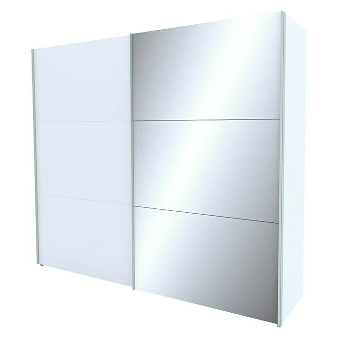 BAUHAUS Express Möbel Schwebetürenschrank Stars B X T X H: 250 X 68 X 216 Cm, Farbe Griff: Aluminiumfarben, Farbe Front: Weiß/Spiegel, Farbe Korpus: Weiß 3 BAUHAUS Express Möbel Schwebetürenschrank Stars B X T X H: 250 X 68 X 216 Cm, Farbe Griff: Aluminiumfarben, Farbe Front: Weiß/Spiegel, Farbe Korpus: Weiß