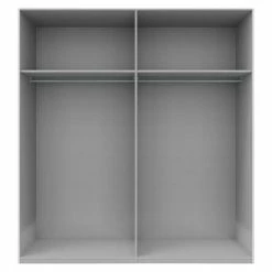 BAUHAUS Express Möbel Schwebetürenschrank Swift B X T X H: 200 X 68 X 216 Cm, Ohne Spiegel, Ohne Zubehör, Farbe Korpus: Weiß, Farbe Front: Weiß -Schränke Möbel Mall 12 1248