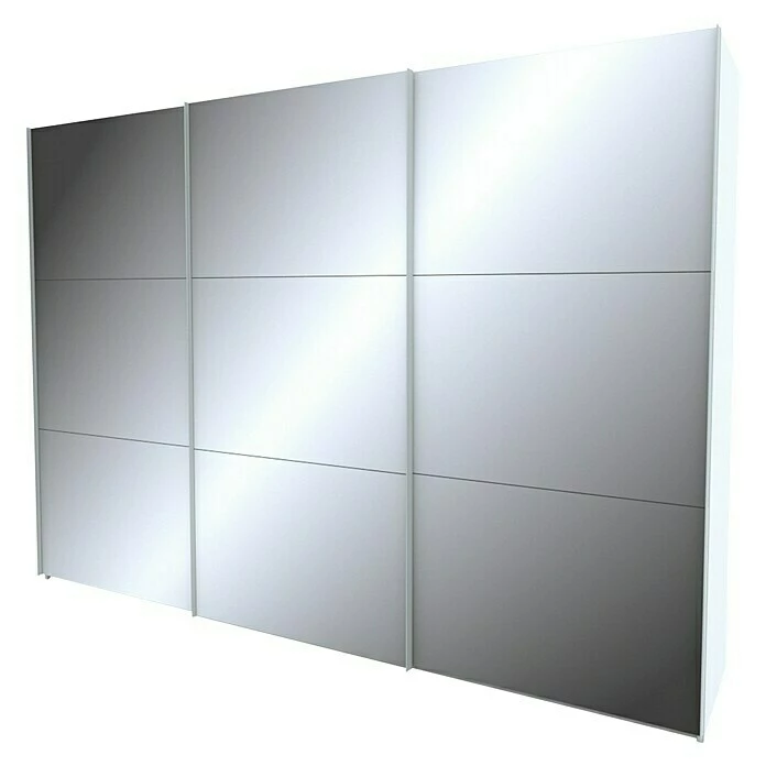 BAUHAUS Express Möbel Schwebetürenschrank Stars B X T X H: 300 X 68 X 216 Cm, Farbe Griff: Aluminiumfarben, Farbe Front: Spiegel, Farbe Korpus: Weiß 3 BAUHAUS Express Möbel Schwebetürenschrank Stars B X T X H: 300 X 68 X 216 Cm, Farbe Griff: Aluminiumfarben, Farbe Front: Spiegel, Farbe Korpus: Weiß