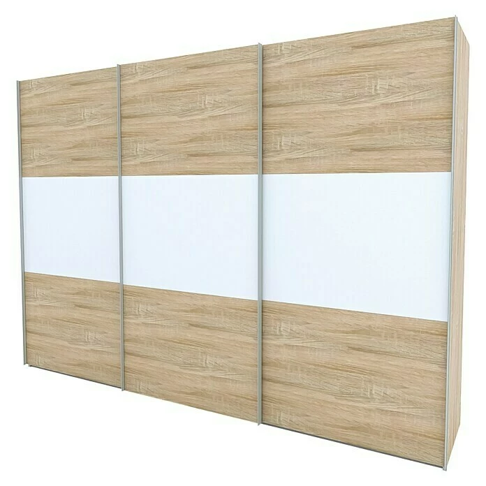 BAUHAUS Express Möbel Schwebetürenschrank Stars B X T X H: 300 X 68 X 216 Cm, Farbe Front: Eiche Sonoma/Weiß, Farbe Korpus: Eiche Sonoma 3 BAUHAUS Express Möbel Schwebetürenschrank Stars B X T X H: 300 X 68 X 216 Cm, Farbe Front: Eiche Sonoma/Weiß, Farbe Korpus: Eiche Sonoma