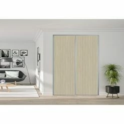 BAUHAUS Optimum Schiebetür-Set Lärche Natur, 180 X 250 Cm