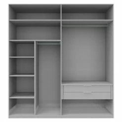 BAUHAUS Express Möbel Drehtürschrank Swift B X T X H: 200 X 58 X 216 Cm, Mit Spiegel, Mit Zubehör, Farbe Front: Basaltglas, Farbe Korpus: Eiche Jackson 12 BAUHAUS Express Möbel Drehtürschrank Swift B X T X H: 200 X 58 X 216 Cm, Mit Spiegel, Mit Zubehör, Farbe Front: Basaltglas, Farbe Korpus: Eiche Jackson -Schränke Möbel Mall 12 1482