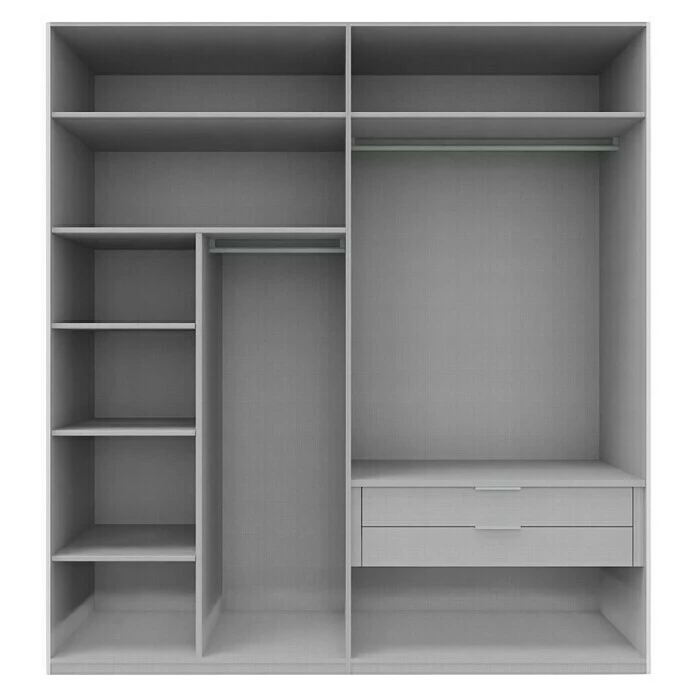 BAUHAUS Express Möbel Drehtürschrank Swift B X T X H: 200 X 58 X 216 Cm, Mit Spiegel, Mit Zubehör, Farbe Front: Basaltglas, Farbe Korpus: Eiche Jackson 7 BAUHAUS Express Möbel Drehtürschrank Swift B X T X H: 200 X 58 X 216 Cm, Mit Spiegel, Mit Zubehör, Farbe Front: Basaltglas, Farbe Korpus: Eiche Jackson – Bild 5