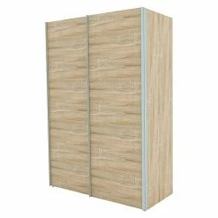 BAUHAUS Express Möbel Schwebetürenschrank Stars B X T X H: 150 X 68 X 216 Cm, Farbe Griff: Aluminiumfarben, Farbe Front: Eiche Sonoma, Farbe Korpus: Eiche Sonoma