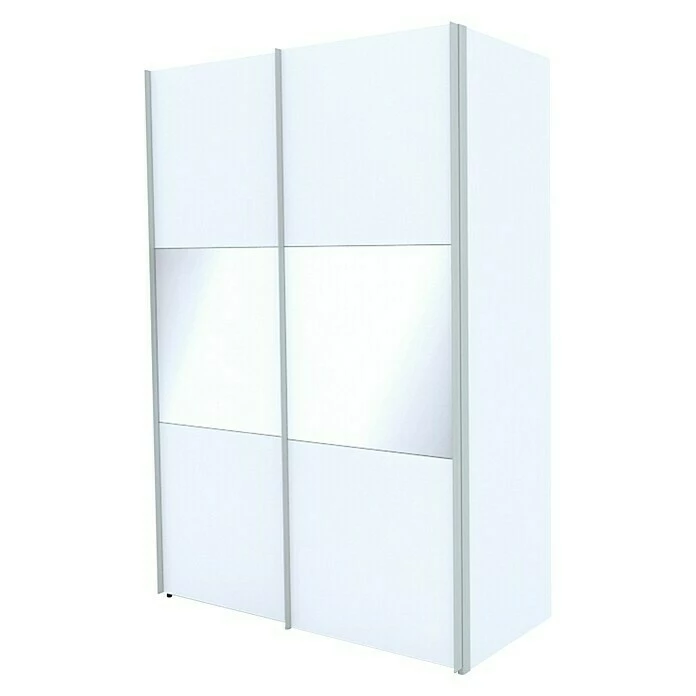 BAUHAUS Express Möbel Schwebetürenschrank Stars B X T X H: 150 X 68 X 216 Cm, Farbe Griff: Aluminiumfarben, Farbe Front: Weiß/Weißglas, Farbe Korpus: Weiß 3 BAUHAUS Express Möbel Schwebetürenschrank Stars B X T X H: 150 X 68 X 216 Cm, Farbe Griff: Aluminiumfarben, Farbe Front: Weiß/Weißglas, Farbe Korpus: Weiß