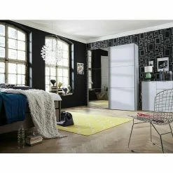 BAUHAUS Express Möbel Schwebetürenschrank Stars B X T X H: 200 X 68 X 236 Cm, Farbe Griff: Aluminiumfarben, Farbe Front: Seidengrau/Spiegel, Farbe Korpus: Seidengrau -Schränke Möbel Mall 12 1652