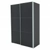 BAUHAUS Express Möbel Schwebetürenschrank Stars B X T X H: 150 X 68 X 216 Cm, Farbe Griff: Aluminiumfarben, Farbe Front: Graphit, Farbe Korpus: Graphit -Schränke Möbel Mall 12 1721