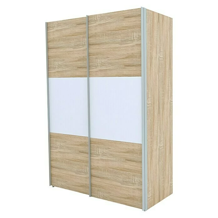 BAUHAUS Express Möbel Schwebetürenschrank Stars B X T X H: 150 X 68 X 216 Cm, Farbe Front: Eiche Sonoma/Weiß, Farbe Korpus: Eiche Sonoma 3 BAUHAUS Express Möbel Schwebetürenschrank Stars B X T X H: 150 X 68 X 216 Cm, Farbe Front: Eiche Sonoma/Weiß, Farbe Korpus: Eiche Sonoma