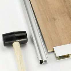 BAUHAUS Room Plaza Easy Schiebetür-Bau-Set Eiche Country/Pinie White, Profilfarbe: Silber -Schränke Möbel Mall 12 18