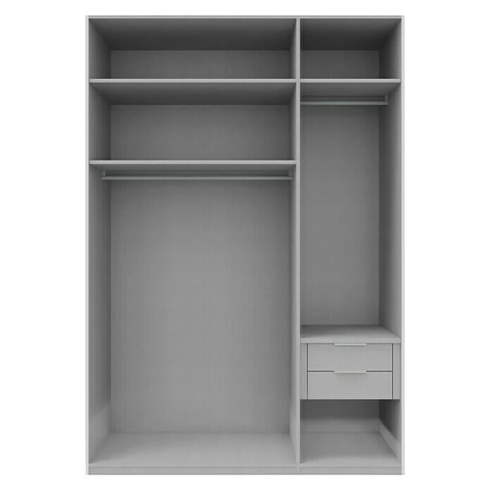 BAUHAUS Express Möbel Schwebetürenschrank Swift B X T X H: 150 X 68 X 216 Cm, Mit Glasfronten, Mit Zubehör, Farbe Front: Weißglas Mittig/Eiche Jackson, Farbe Korpus: Eiche Jackson 4 BAUHAUS Express Möbel Schwebetürenschrank Swift B X T X H: 150 X 68 X 216 Cm, Mit Glasfronten, Mit Zubehör, Farbe Front: Weißglas Mittig/Eiche Jackson, Farbe Korpus: Eiche Jackson – Bild 2