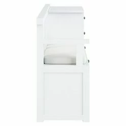 BAUHAUS Phönix Country Sitzbank L X B X H: 120 X 75,8 X 40 Cm, Weiß -Schränke Möbel Mall 12 1863