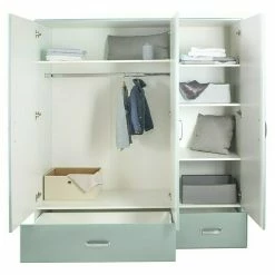 BAUHAUS Phönix Miami Drehtürschrank L X B X H: 52 X 146 X 200 Cm, Mintgrün -Schränke Möbel Mall 12 1874