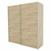 BAUHAUS Express Möbel Schwebetürenschrank Stars B X T X H: 200 X 68 X 216 Cm, Farbe Griff: Aluminiumfarben, Farbe Front: Eiche Sonoma, Farbe Korpus: Eiche Sonoma -Schränke Möbel Mall 12 242