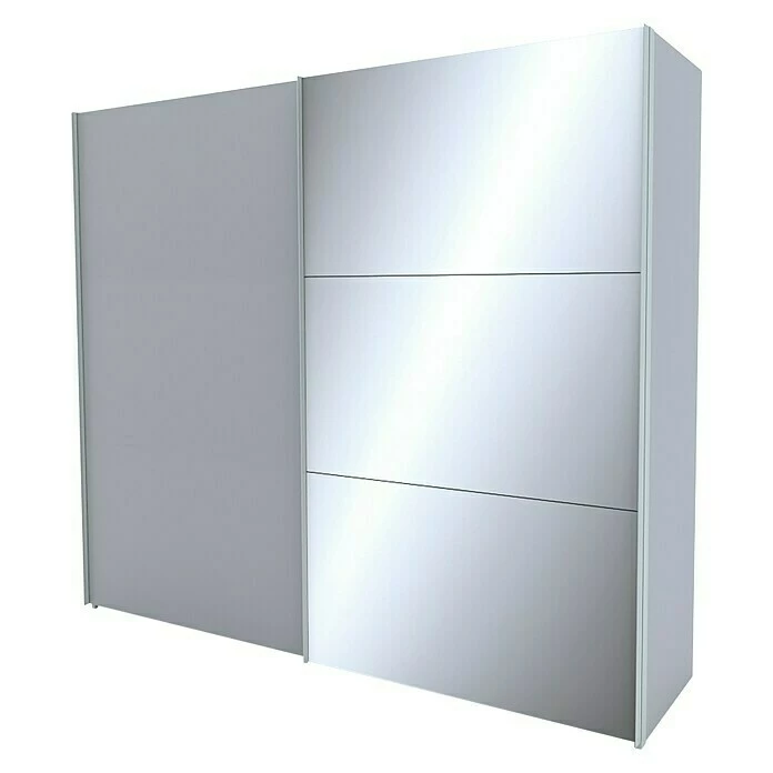 BAUHAUS Express Möbel Schwebetürenschrank Stars B X T X H: 250 X 68 X 216 Cm, Farbe Griff: Aluminiumfarben, Farbe Front: Seidengrau/Spiegel, Farbe Korpus: Seidengrau 3 BAUHAUS Express Möbel Schwebetürenschrank Stars B X T X H: 250 X 68 X 216 Cm, Farbe Griff: Aluminiumfarben, Farbe Front: Seidengrau/Spiegel, Farbe Korpus: Seidengrau