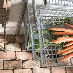 BAUHAUS Element System Drahtkorb 35 X 80 Cm, Mit Auszug, Weiß/Aluminium -Schränke Möbel Mall 12 33