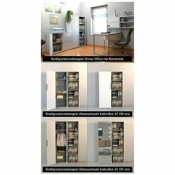 BAUHAUS Express Möbel Escalo Drehtür L X B X S: 236 X 49,1 X 0,22 Cm, Mit Spiegel -Schränke Möbel Mall 12 396