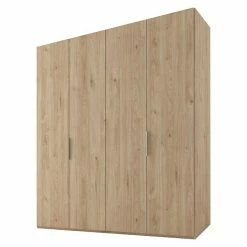 BAUHAUS Express Möbel Drehtürschrank Swift B X T X H: 200 X 58 X 216 Cm, Ohne Spiegel, Mit Zubehör, Farbe Korpus: Eiche Jackson, Farbe Front: Eiche Jackson