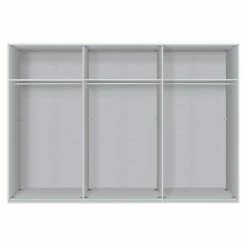 BAUHAUS Express Möbel Schwebetürenschrank Stars B X T X H: 300 X 68 X 216 Cm, Farbe Griff: Aluminiumfarben, Farbe Front: Seidengrau/Seidengrauglas, Farbe Korpus: Seidengrau -Schränke Möbel Mall 12 478