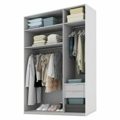 BAUHAUS Express Möbel Drehtürschrank Swift B X T X H: 150 X 58 X 216 Cm, Ohne Spiegel, Mit Zubehör, Farbe Front: Basalt, Farbe Korpus: Basalt -Schränke Möbel Mall 12 492