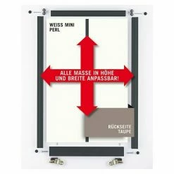 BAUHAUS Room Plaza Easy Schiebetür-Bau-Set Taupe/Weiß Miniperl, Profilfarbe: Schwarz -Schränke Möbel Mall 12 5