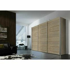 BAUHAUS Express Möbel Schwebetürenschrank Stars B X T X H: 300 X 68 X 216 Cm, Farbe Griff: Graphitfarben, Farbe Front: Graphit/Sonoma Eiche, Farbe Korpus: Sonoma Eiche -Schränke Möbel Mall 12 585