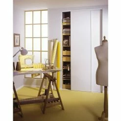 BAUHAUS Optimum Schiebetür-Set Weiß, 120 X 250 Cm -Schränke Möbel Mall 12 60