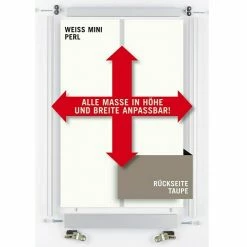 BAUHAUS Room Plaza Easy Schiebetür-Bau-Set Taupe/Weiß Miniperl, Profilfarbe: Silber -Schränke Möbel Mall 12 63