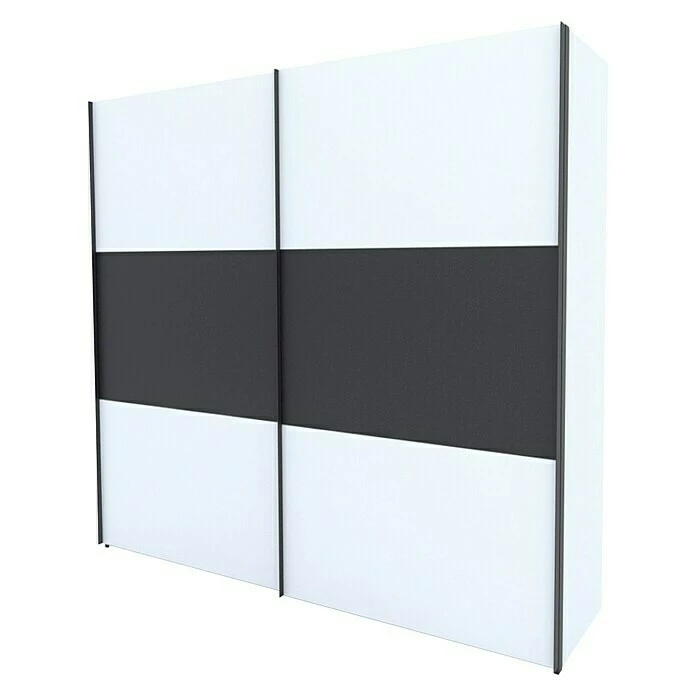 BAUHAUS Express Möbel Schwebetürenschrank Stars B X T X H: 250 X 68 X 236 Cm, Farbe Griff: Graphitfarben, Farbe Front: Weiß/Graphit, Farbe Korpus: Weiß 3 BAUHAUS Express Möbel Schwebetürenschrank Stars B X T X H: 250 X 68 X 236 Cm, Farbe Griff: Graphitfarben, Farbe Front: Weiß/Graphit, Farbe Korpus: Weiß