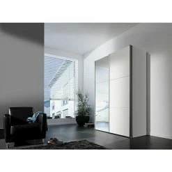 BAUHAUS Express Möbel Schwebetürenschrank Stars B X T X H: 150 X 68 X 216 Cm, Farbe Griff: Aluminiumfarben, Farbe Front: Weiß/Spiegel, Farbe Korpus: Weiß 9 BAUHAUS Express Möbel Schwebetürenschrank Stars B X T X H: 150 X 68 X 216 Cm, Farbe Griff: Aluminiumfarben, Farbe Front: Weiß/Spiegel, Farbe Korpus: Weiß -Schränke Möbel Mall 12 691