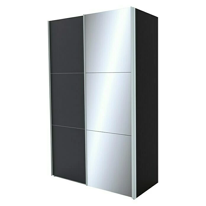 BAUHAUS Express Möbel Schwebetürenschrank Stars B X T X H: 150 X 68 X 236 Cm, Farbe Griff: Aluminiumfarben, Farbe Front: Graphit/Spiegel, Farbe Korpus: Graphit 3 BAUHAUS Express Möbel Schwebetürenschrank Stars B X T X H: 150 X 68 X 236 Cm, Farbe Griff: Aluminiumfarben, Farbe Front: Graphit/Spiegel, Farbe Korpus: Graphit