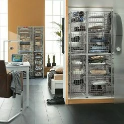 BAUHAUS Regalux Clever Korb 43 X 45 X 16 Cm, Metall -Schränke Möbel Mall 12 74