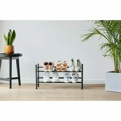 BAUHAUS Schuhregal Loft L X B X H: 23 X 116 X 36 Cm, Schwarz -Schränke Möbel Mall 12 78
