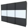 BAUHAUS Express Möbel Schwebetürenschrank Stars B X T X H: 300 X 68 X 216 Cm, Farbe Griff: Graphitfarben, Farbe Front: Graphit/Weiß, Farbe Korpus: Graphit -Schränke Möbel Mall 12 804