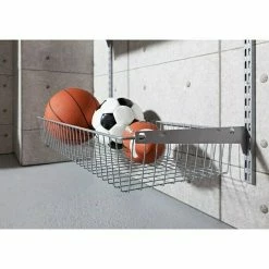 BAUHAUS Element System Drahtkorb 35 X 80 Cm, Weiß/Aluminium, Geeignet Für: Schiene Classic Raster 32 -Schränke Möbel Mall 12 84