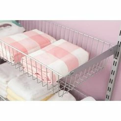 BAUHAUS Element System Drahtkorb 35 X 80 Cm, Weiß/Aluminium, Geeignet Für: Schiene Classic Raster 32 -Schränke Möbel Mall 12 86