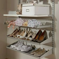 BAUHAUS Element System Drahtkorb 35 X 80 Cm, Weiß/Aluminium, Geeignet Für: Schiene Classic Raster 32 -Schränke Möbel Mall 12 87