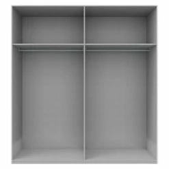 BAUHAUS Express Möbel Schwebetürenschrank Swift B X T X H: 200 X 68 X 216 Cm, Mit Glasfronten, Ohne Zubehör, Farbe Front: Basaltglas Außen/Eiche Jackson, Farbe Korpus: Eiche Jackson -Schränke Möbel Mall 12 894