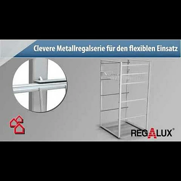 BAUHAUS Regalux Clever Metallrahmen Pulverbeschichtet, 45 X 45 X 79,5 Cm 8 BAUHAUS Regalux Clever Metallrahmen Pulverbeschichtet, 45 X 45 X 79,5 Cm – Bild 6