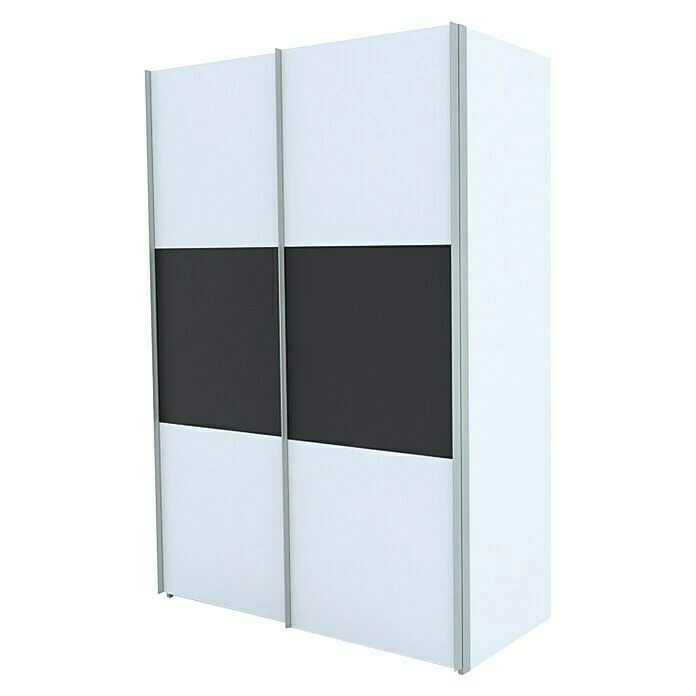 BAUHAUS Express Möbel Schwebetürenschrank Stars B X T X H: 150 X 68 X 216 Cm, Farbe Griff: Aluminiumfarben, Farbe Front: Weiß/Graphit, Farbe Korpus: Weiß 3 BAUHAUS Express Möbel Schwebetürenschrank Stars B X T X H: 150 X 68 X 216 Cm, Farbe Griff: Aluminiumfarben, Farbe Front: Weiß/Graphit, Farbe Korpus: Weiß