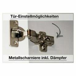 BAUHAUS Express Möbel Drehtürschrank Brooklyn L X B X H: 58 X 100 X 216 Cm, Graphit, Mit Spiegel -Schränke Möbel Mall 12 949