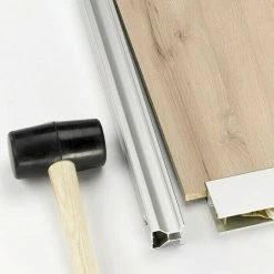 BAUHAUS Room Plaza Easy Schiebetür-Bau-Set Buche Naturwuchs/Ahorn Naturwuchs, Profilfarbe: Silber -Schränke Möbel Mall 12 97